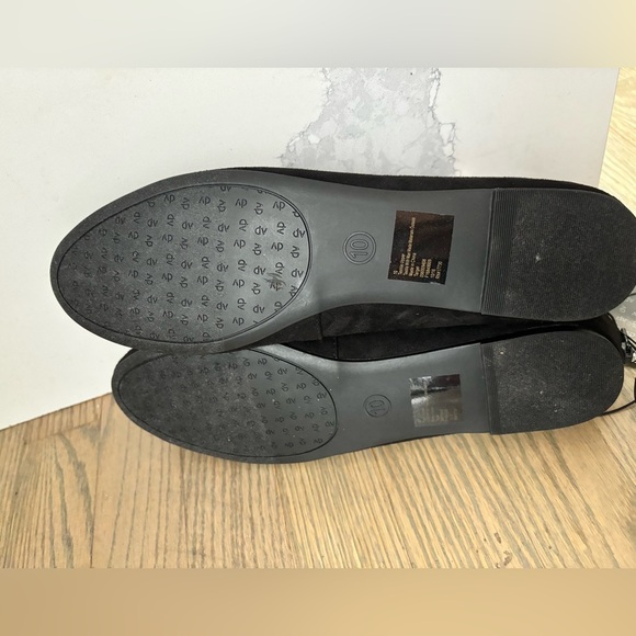 NWT DV by Dolce Vita Black Faux Suede Ballet Flats Ghillie Lace Up Size 10 - Picture 7 of 9